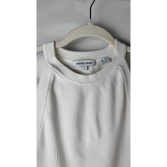 VERONICA BEARD White Knit Halter Top Size Small 100% Cotton - Picture 1 of 6